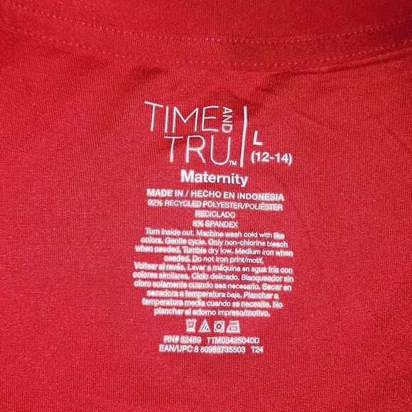 Time and Tru Maternity Santa Baby shirt size S - Picture 6 of 8